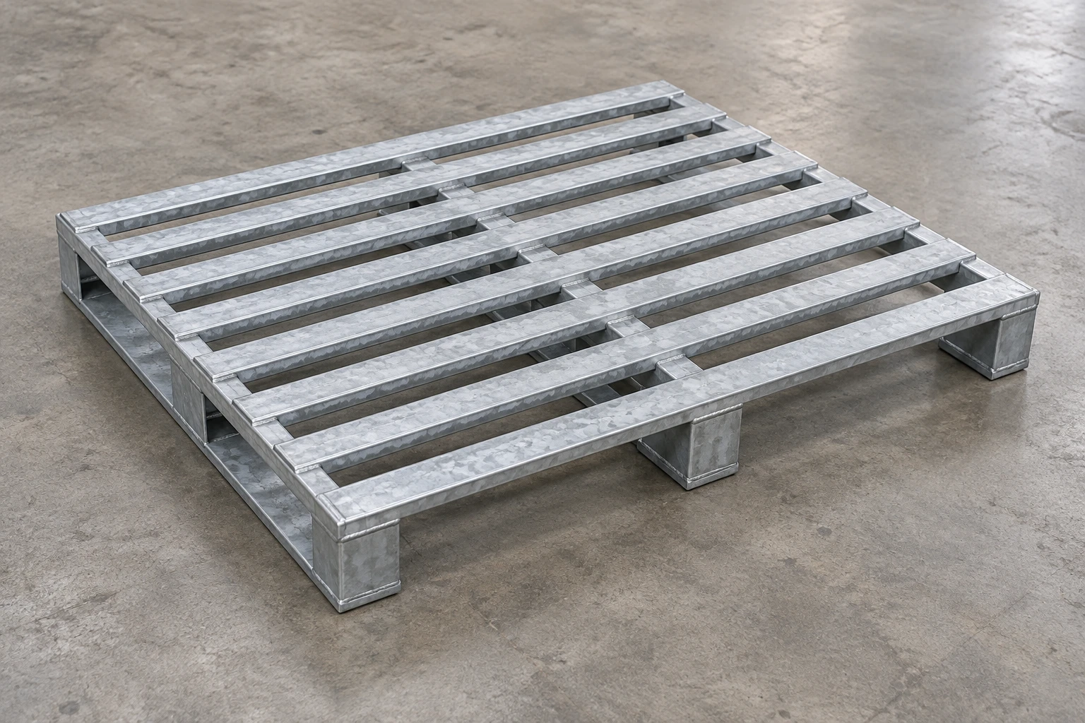 Flat steel pallet